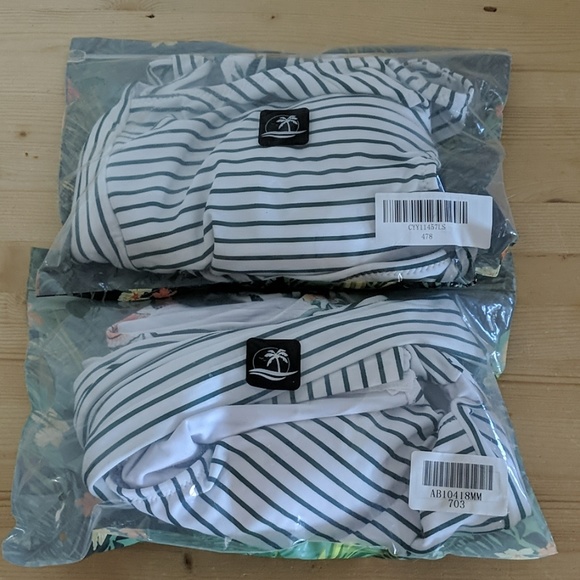 • Cupshe • NWT Stripes and Floral Print Swim Suit - Picture 4 of 4